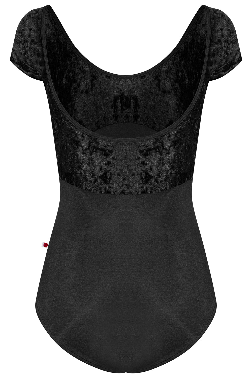 Anna duo leotard in N-Black body color with CV-Black top & Half sleeves color and N-Black trim color