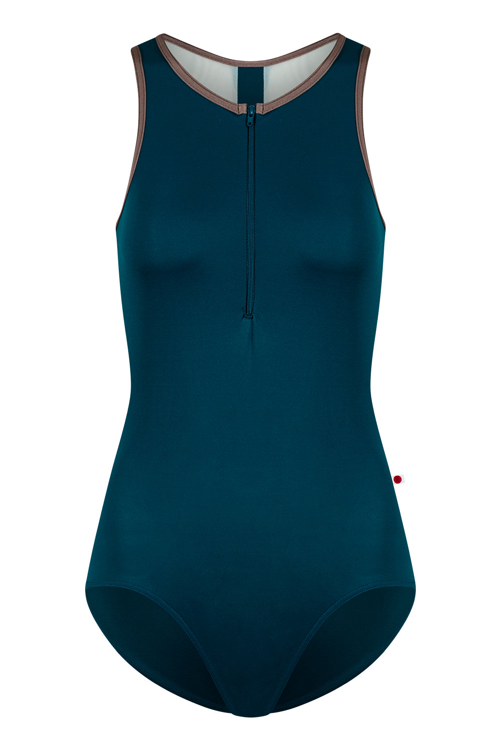 Sasha leotard in T-Zenith body color with Mesh Whisper top color and N-Star trim color