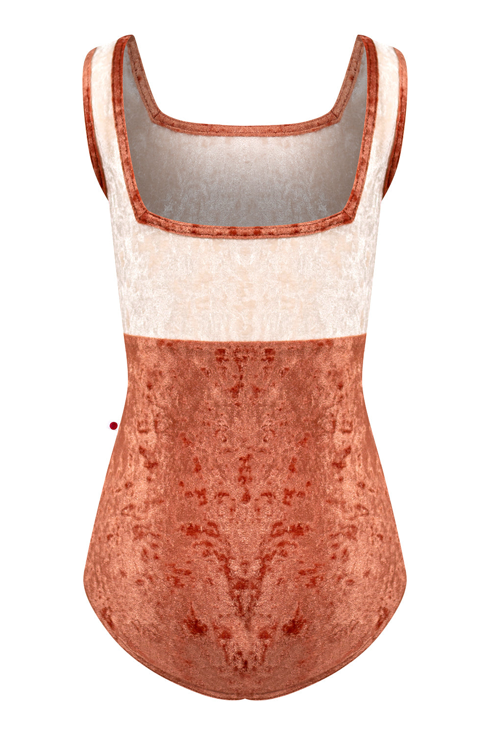 Kids Marieke Duo leotard in CV-Amaretto body color with CV-Misty Rose top color and CV-Amaretto trim color