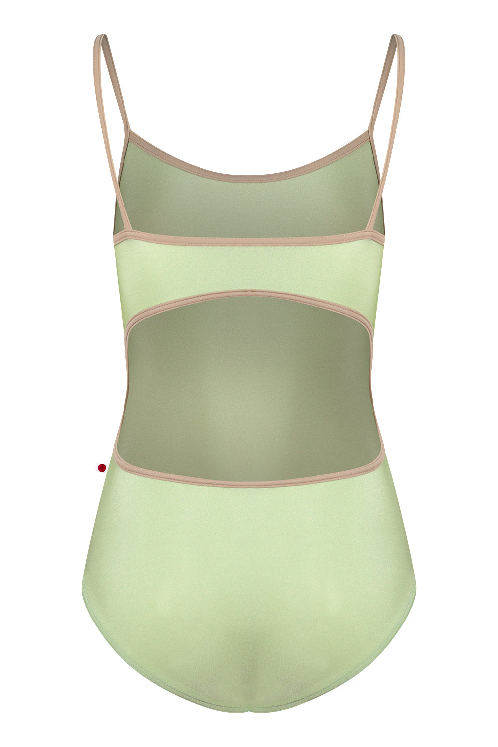 Kiki leotard in N-Ginko body color with T-Mosaic trim color