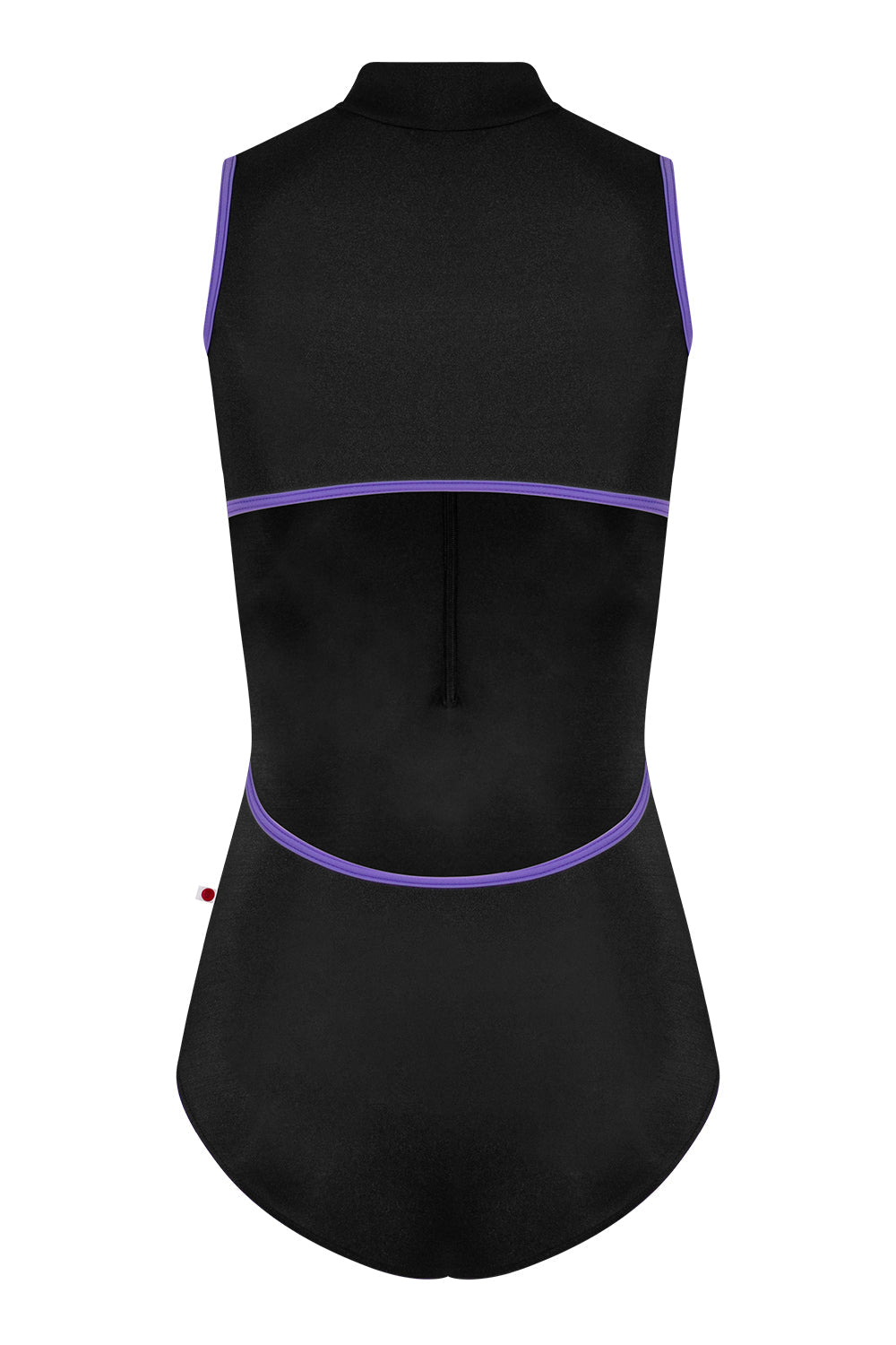 Charlotte leotard in N-Black body color with T-Wisteria trim color