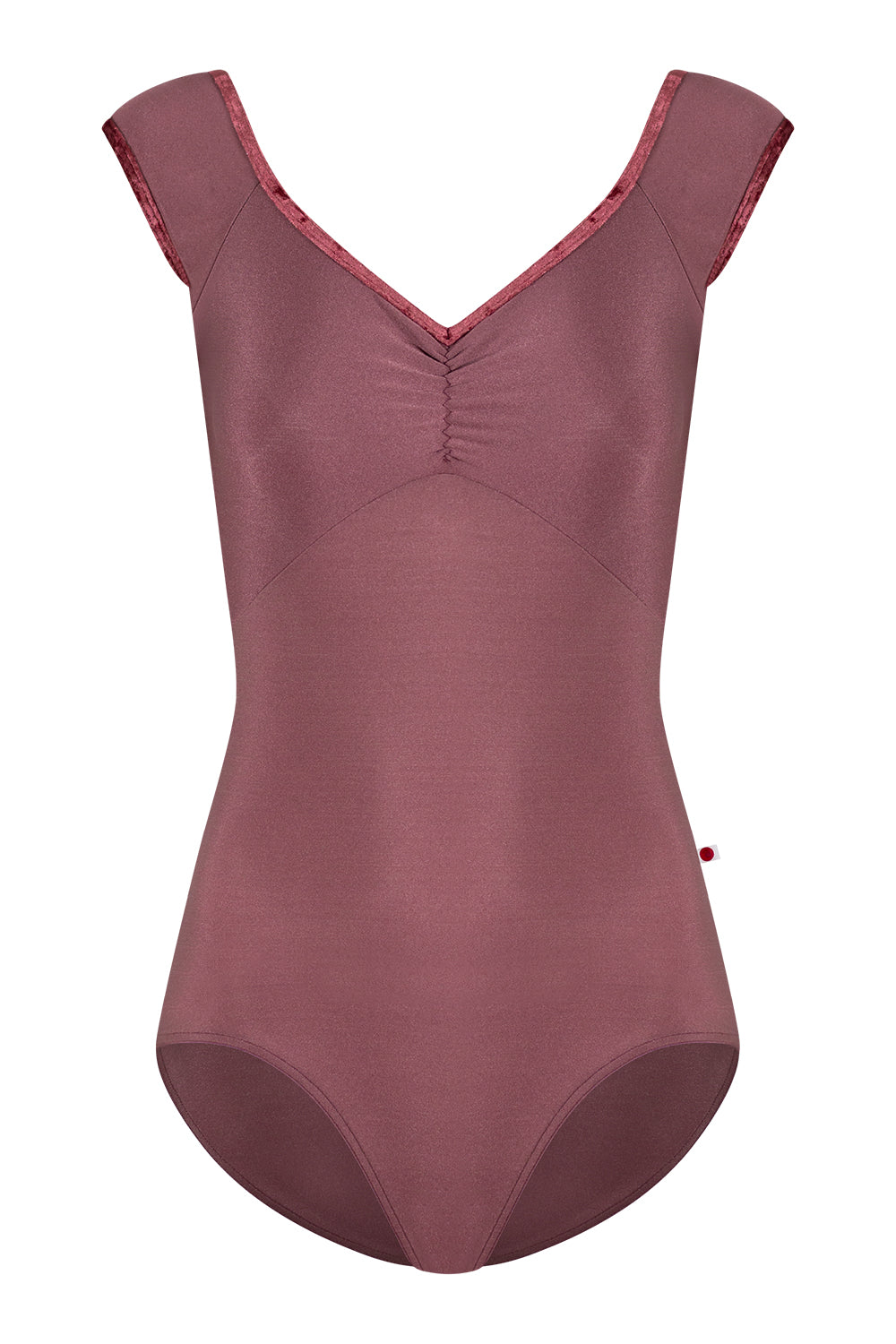 Elli leotard in N-Phoenix body & top color with CV-Garnet trim color