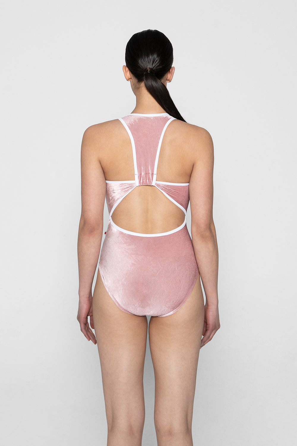 Alex leotard in V-Dreamy body color with T-White trim color