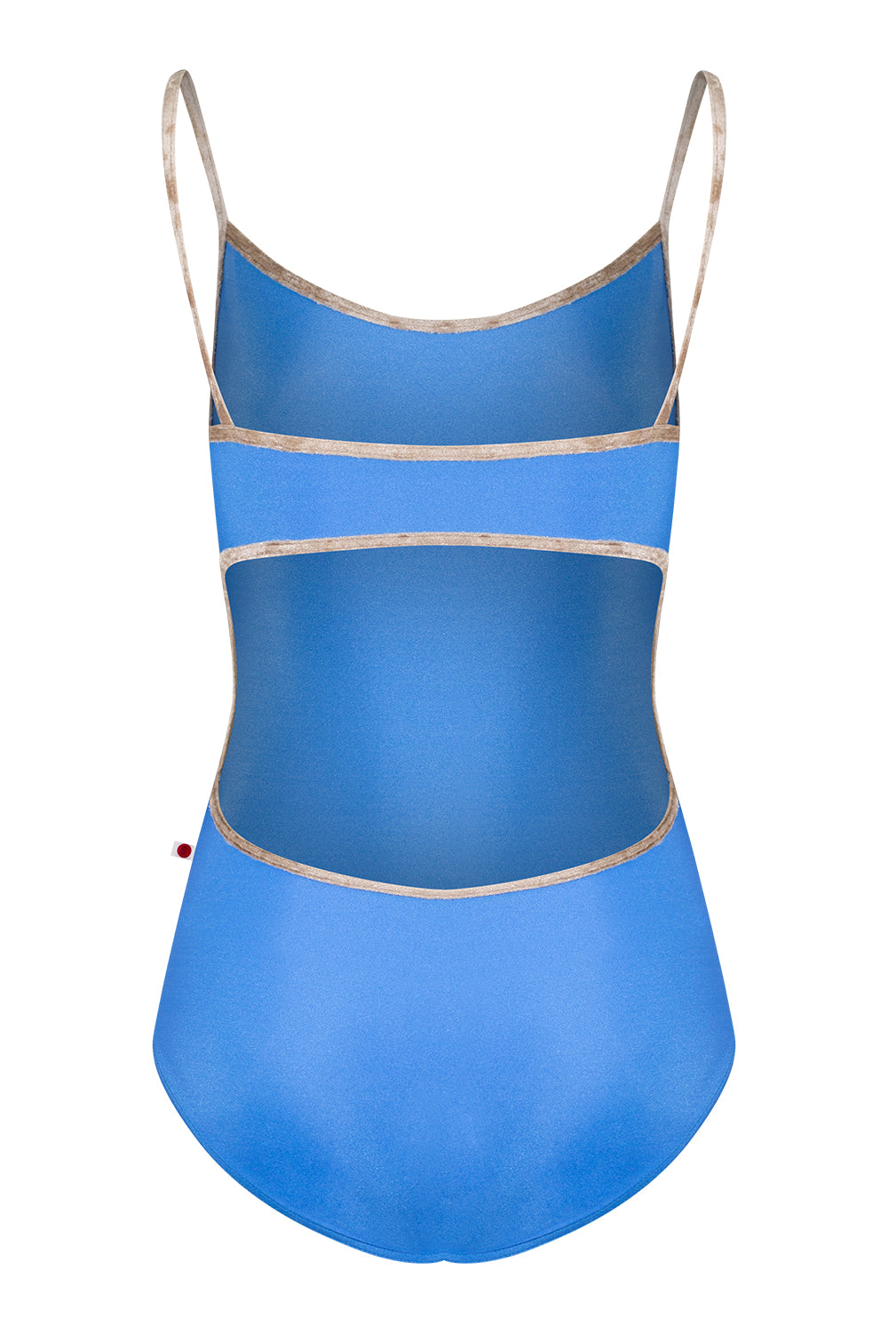 Kiki leotard in N-Sky body color with CV-Toffee trim color