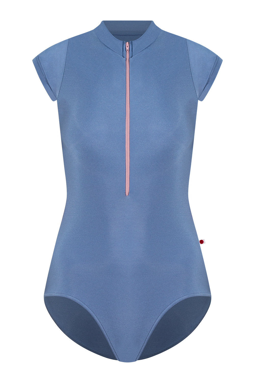 Charlotte leotard in N-Arctic body color with N-Antique Rose trim & zipper color