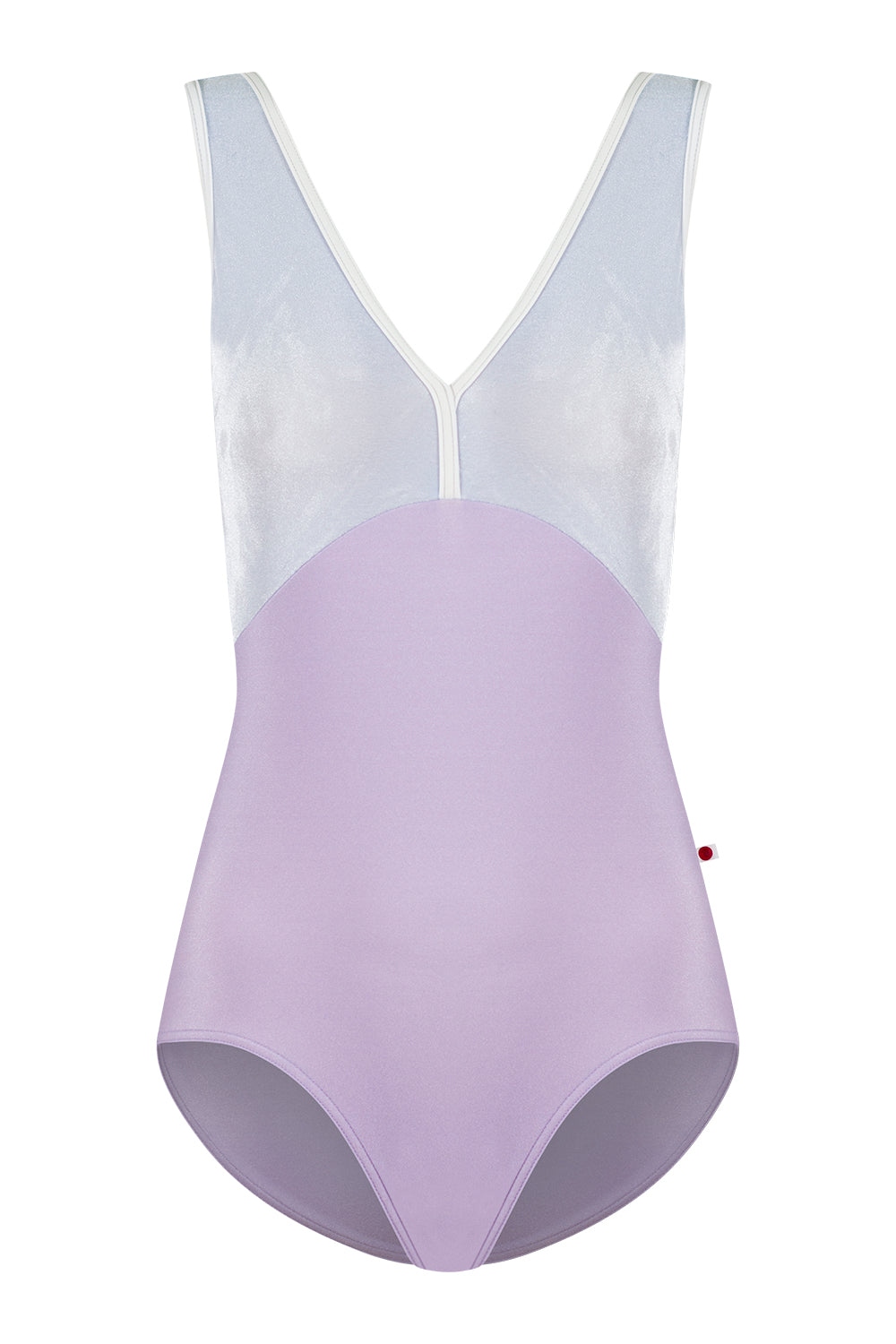 Alicia leotard in N-Poem body color with V-Serenade top color and T-White trim color