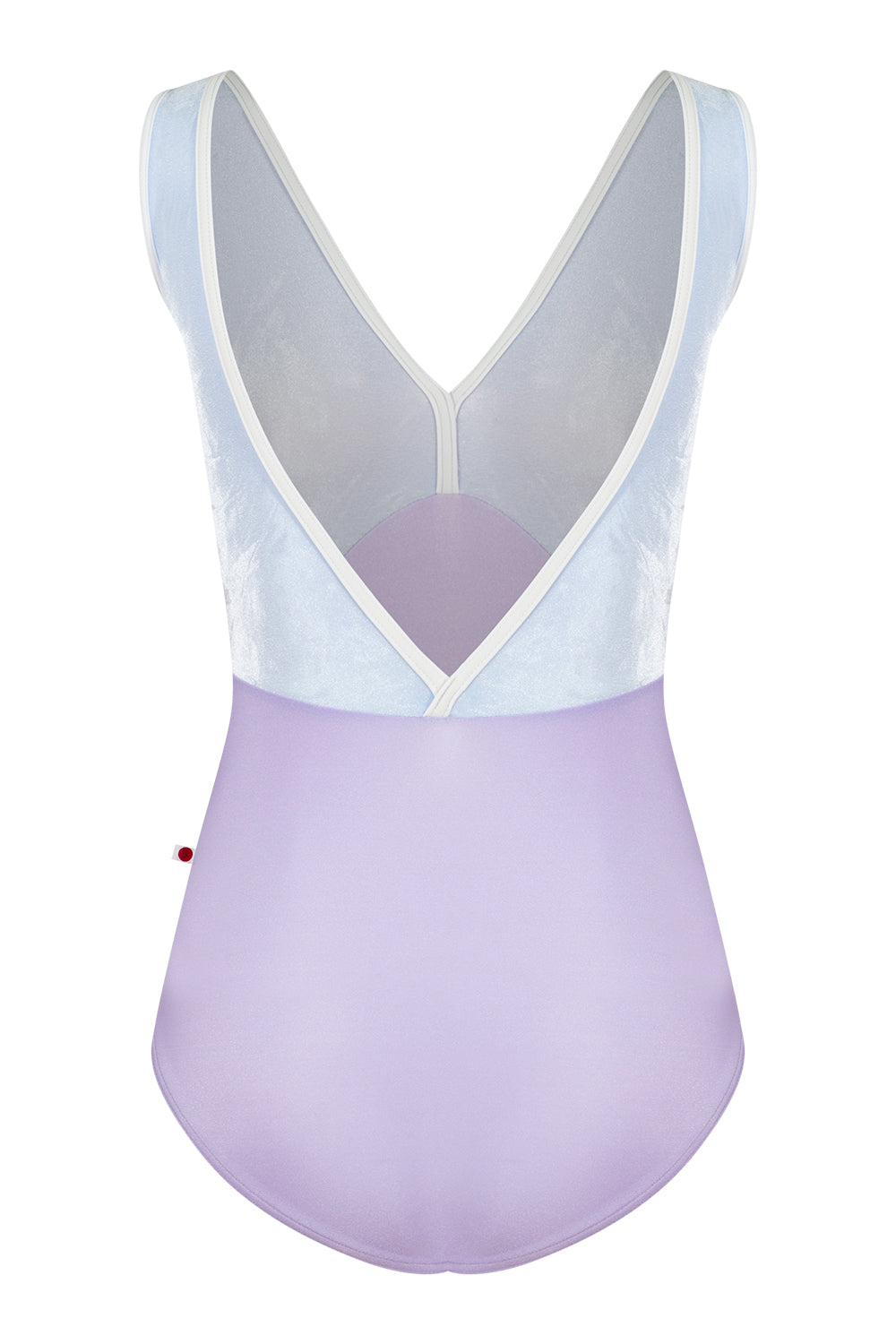 Alicia leotard in N-Poem body color with V-Serenade top color and T-White trim color