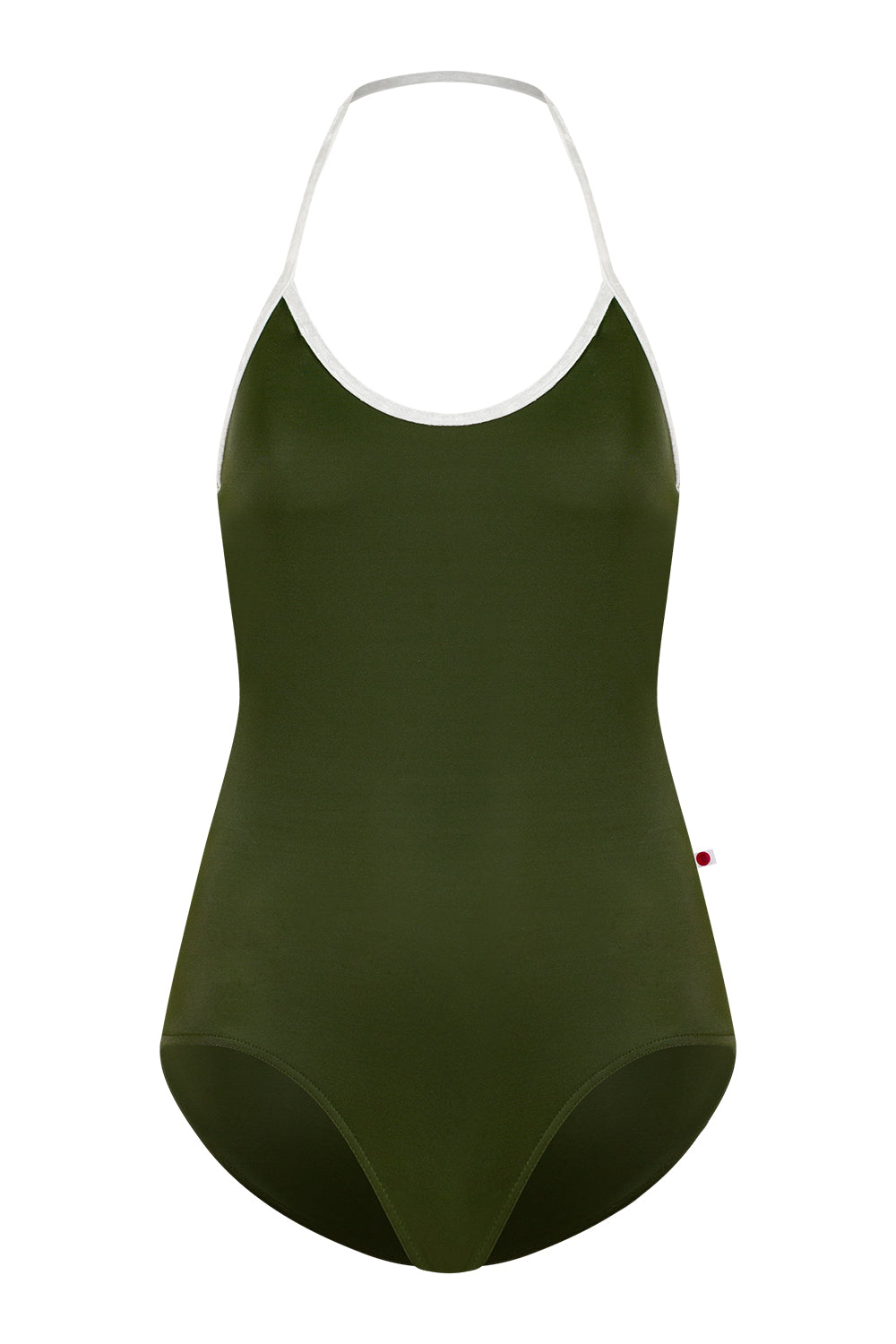 Kate leotard in T-Jungle body color with CV-White trim color