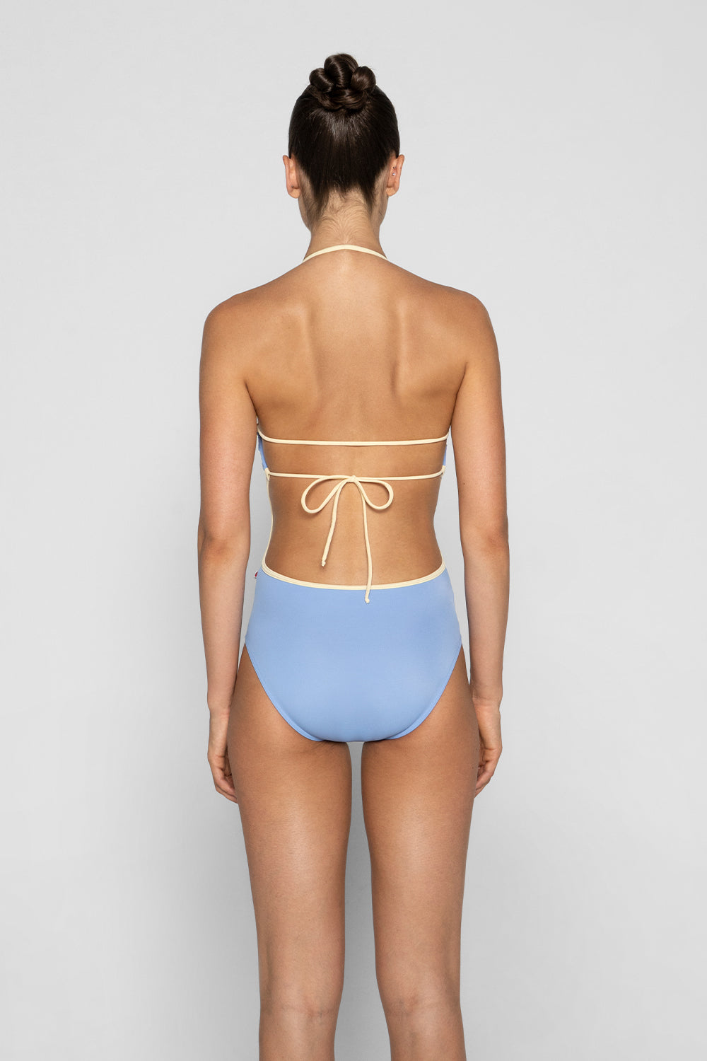 Kate leotard in T-Paradise body color with T-Vanilla trim color