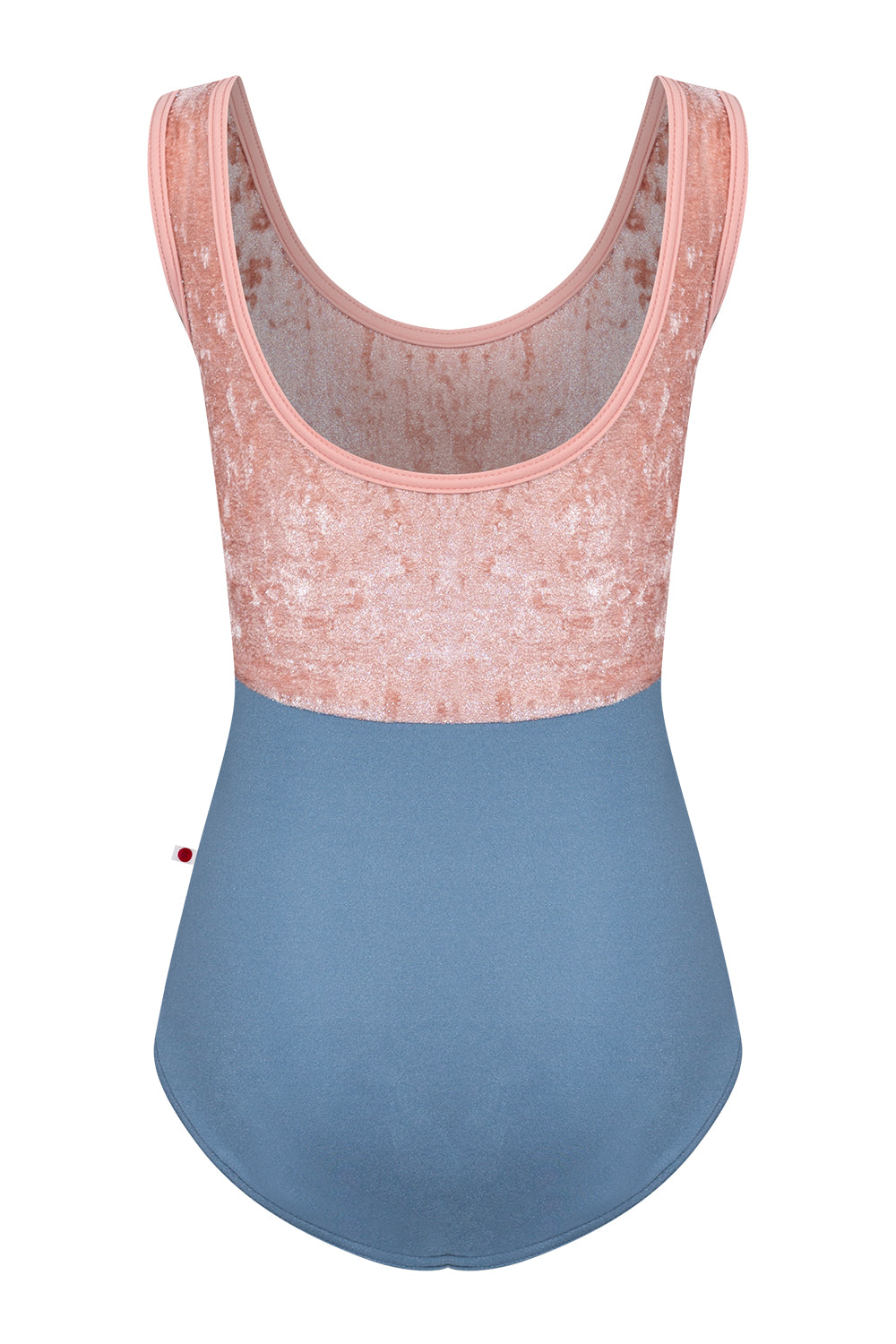 Kids Anna duo leotard in N-Riva body color with CV-Pecan top color and T-Nectar trim color