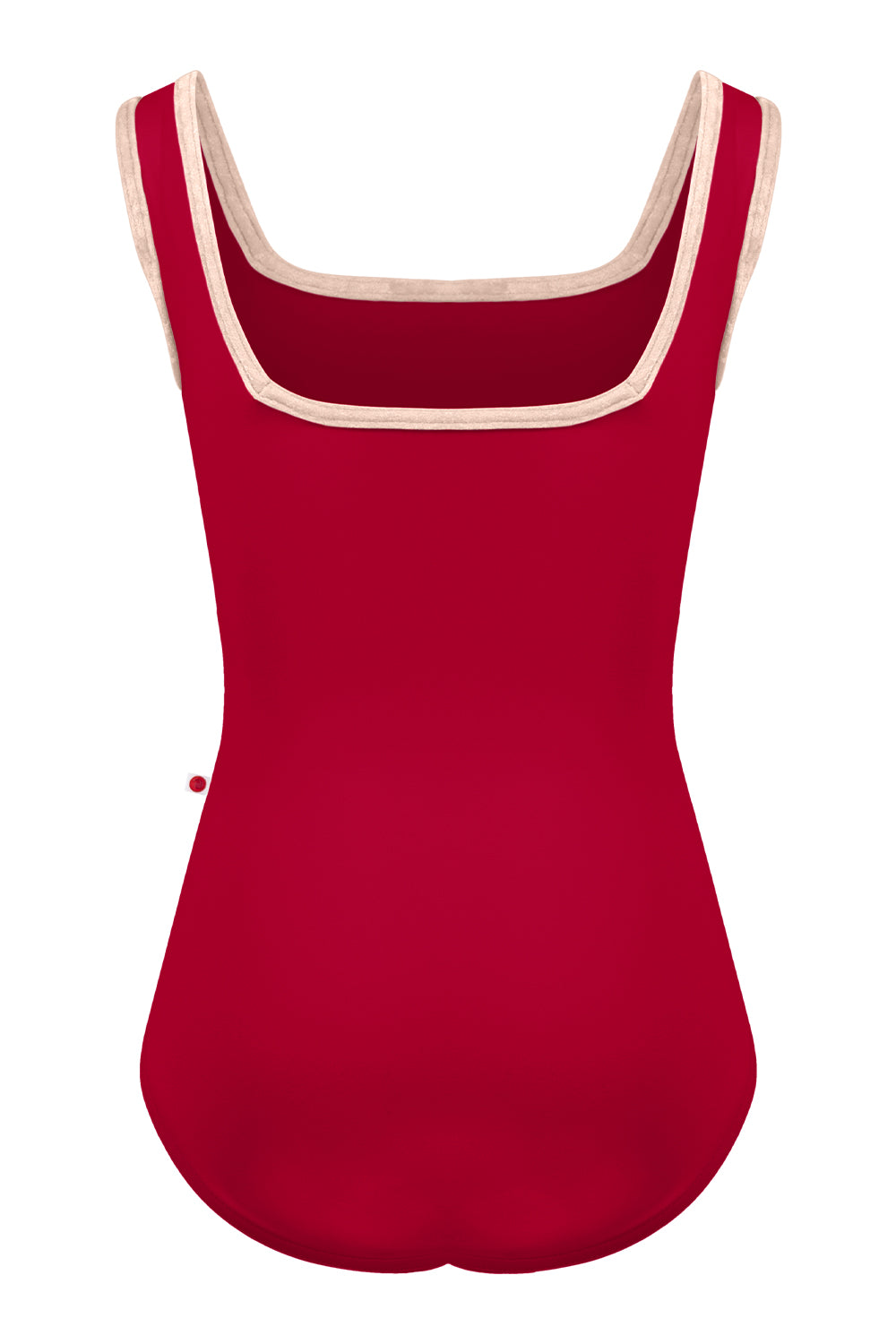 Kids Marieke leotard in N-Berry body color with CV-Misty Rose trim color