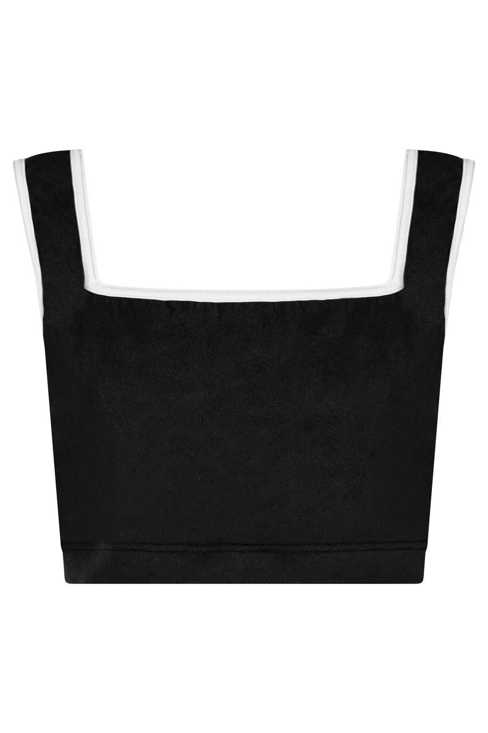 Marieke Bra Top in M-Black main color with T-White trim color