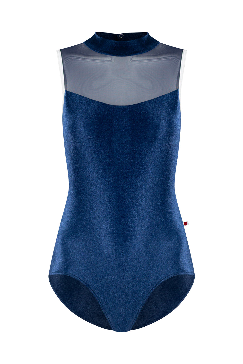 Camila leotard in V-Pisces body color with Mesh Dark Blue top color and V-White trim color