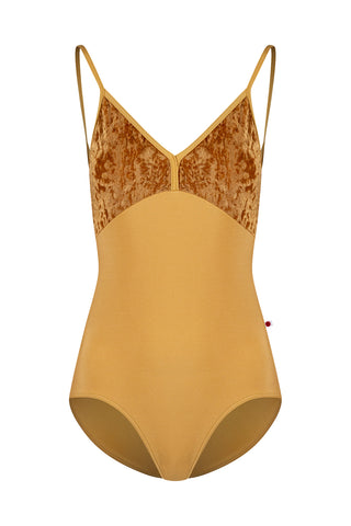 Daria leotard in N-Glow body color with CV-Bling top color and N-Glow trim color