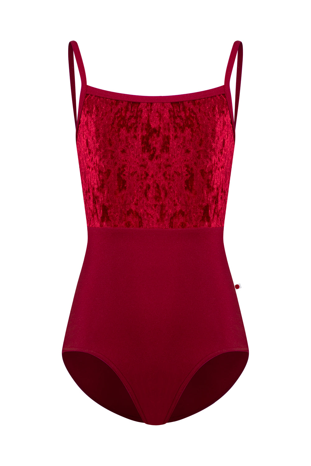 Kids Daniela duo leotard in N-Berry body & trim color with CV-Dark Red top color