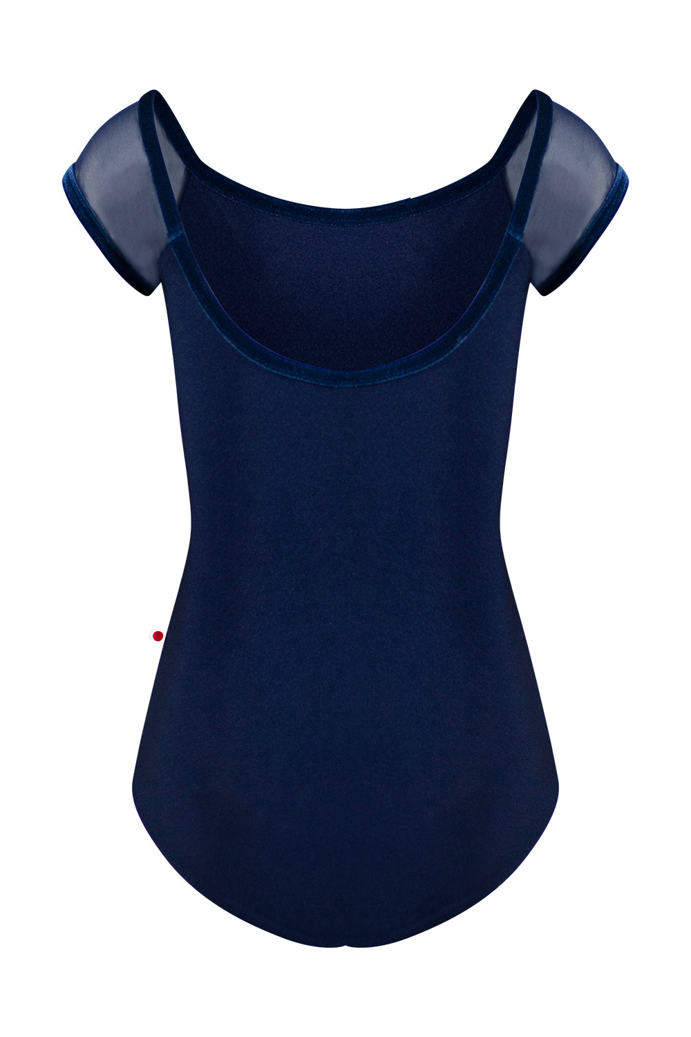 Kids Wendy leotard in N-Dark Blue body color with Mesh Dark Blue sleeve color and V-Pisces trim color