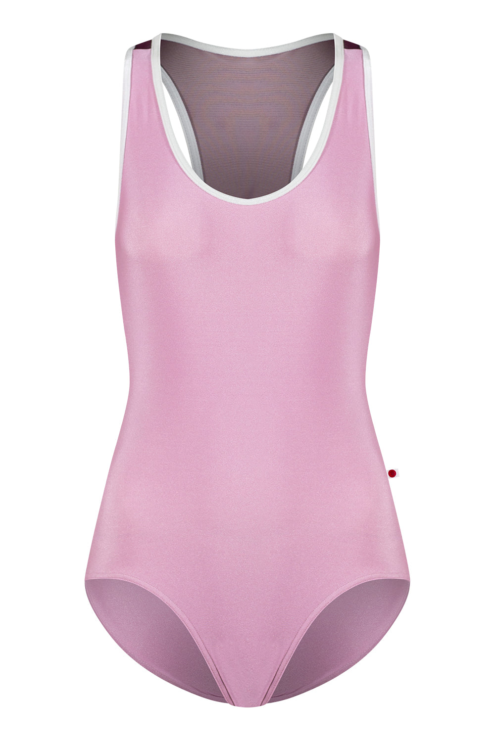 Alex leotard in N-Confetti body color with Mesh Opera top color and R-White trim color