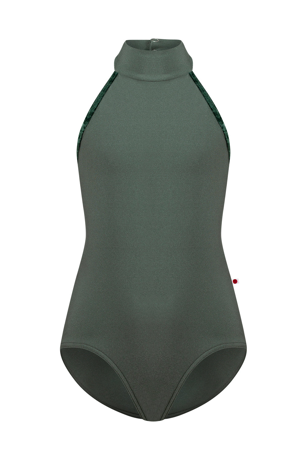 Kids Sarah leotard in N-Sage body color with CV-Pine trim color