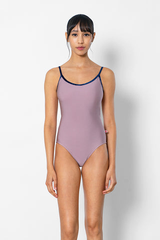 Fiona leotard in N-Magic body color with Mesh Rose top color and CV-Dark Blue trim color