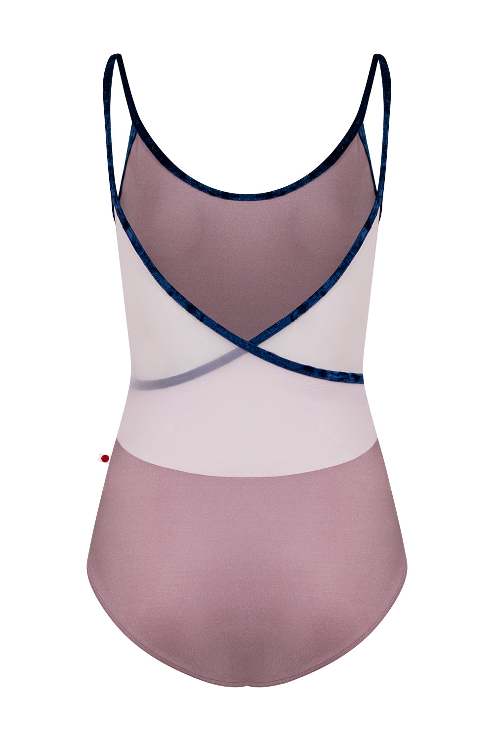 Fiona leotard in N-Magic body color with Mesh Rose top color and CV-Dark Blue trim color