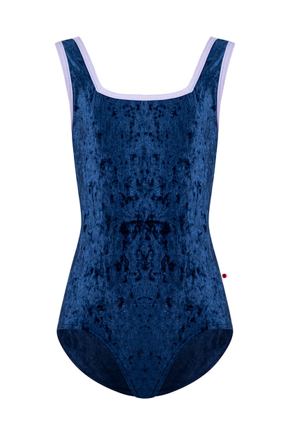 Kids Marieke leotard in CV-Dark Blue body color with N-Poem trim color