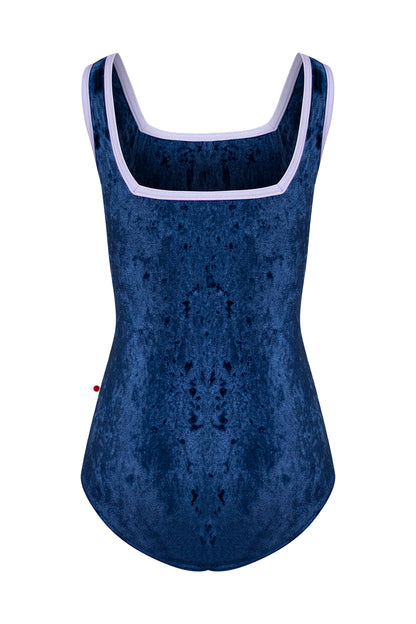 Kids Marieke leotard in CV-Dark Blue body color with N-Poem trim color