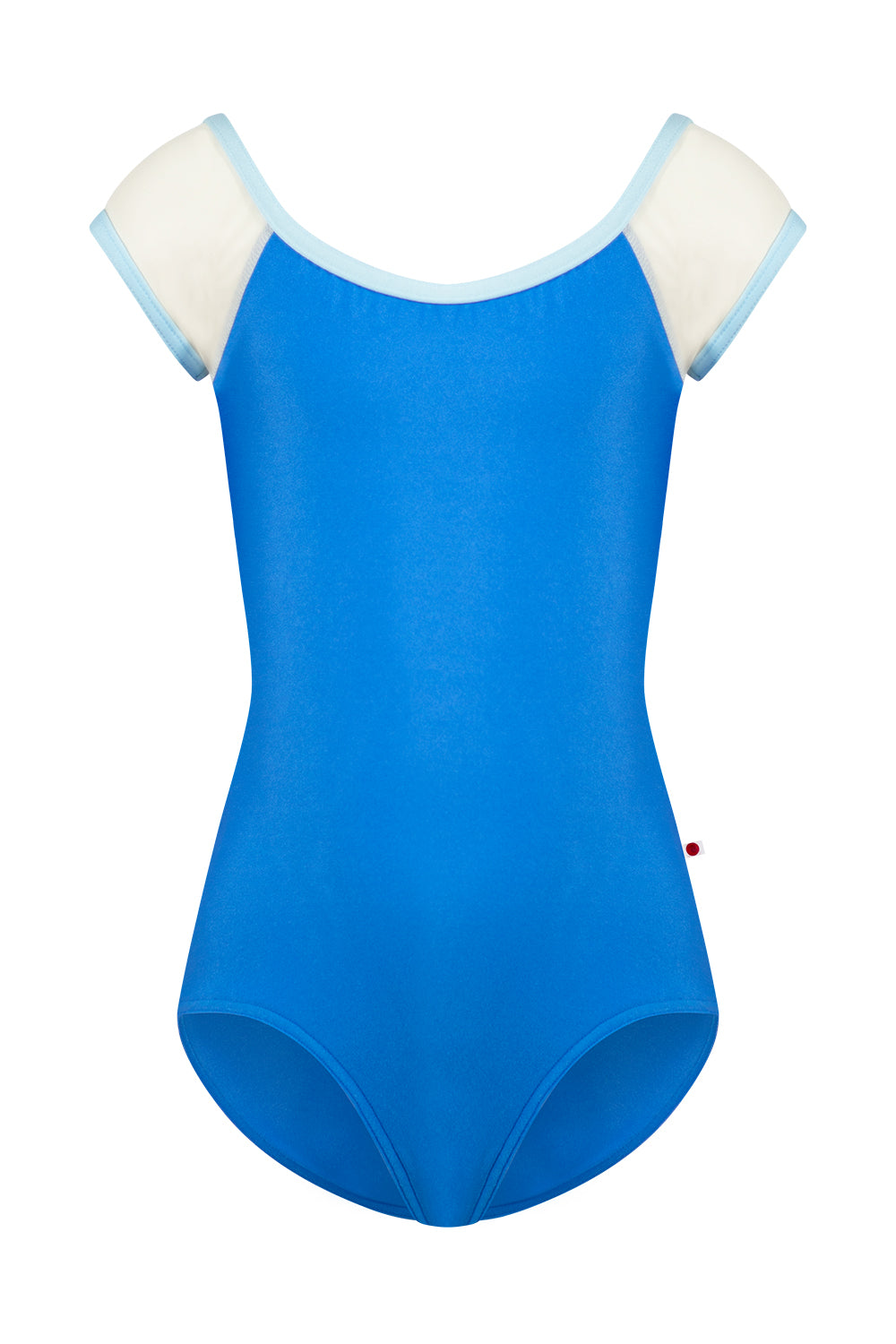 Kids Wendy leotard in N-Sky body color with Mesh Vanilla sleeve color and T-Pool trim color