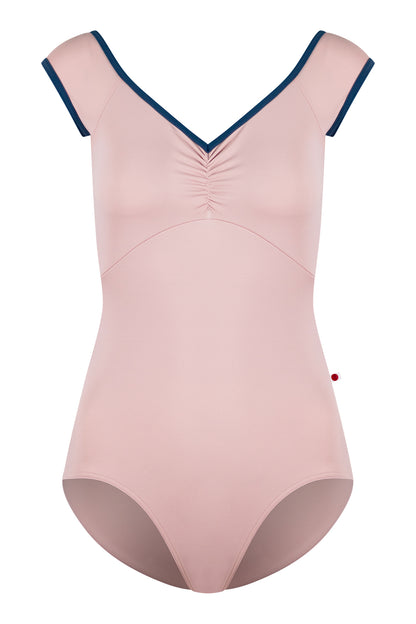Elli leotard in T-Petal body and top color with T-Storm trim color