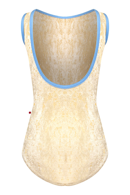 Kids Sofiane leotard in CV-Vanilla body color with N-Moontide trim color
