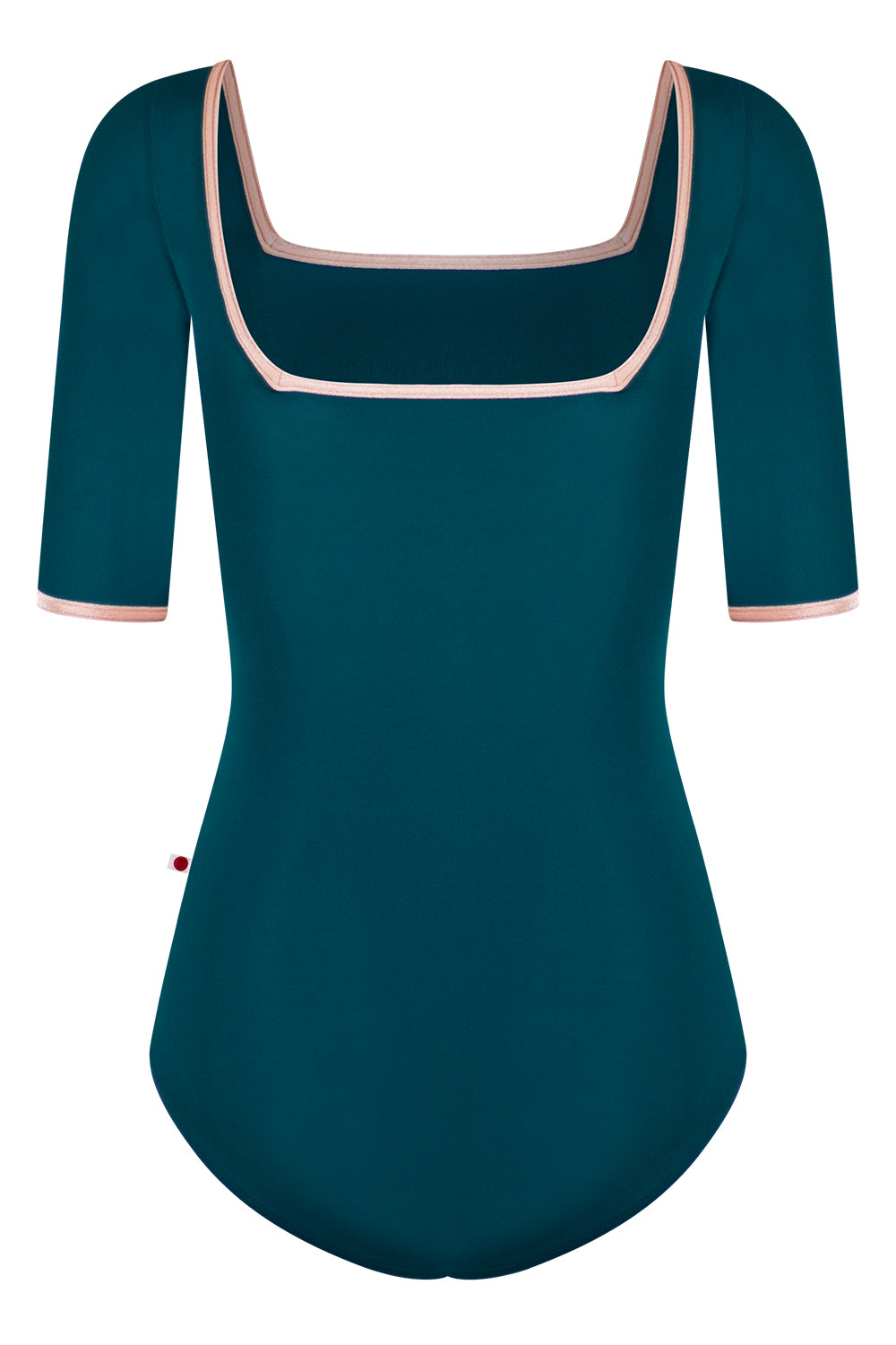 Marieke leotard in T-Zenith body color & Half Sleeves with V-Blush trim color