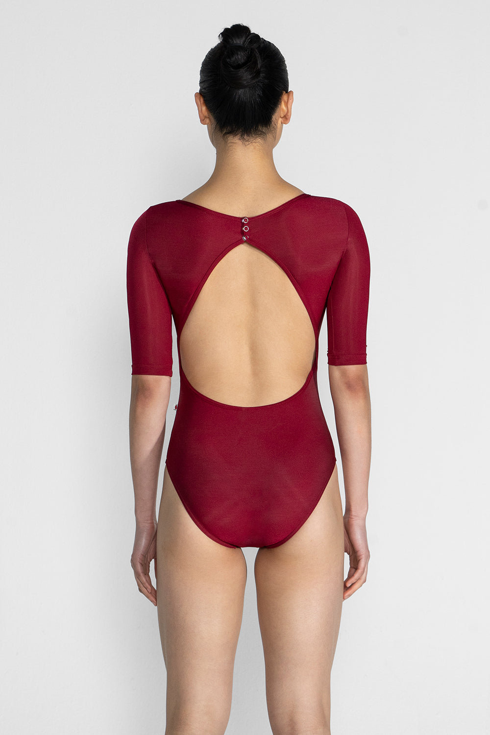Larissa leotard in N-Berry body & trim color