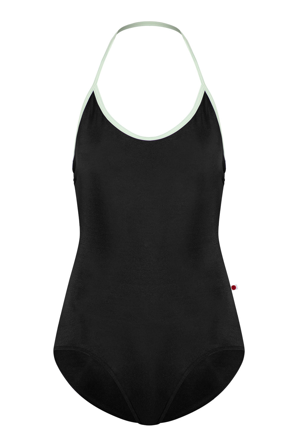 Kate leotard in N-Black body color with T-Pistachio trim color