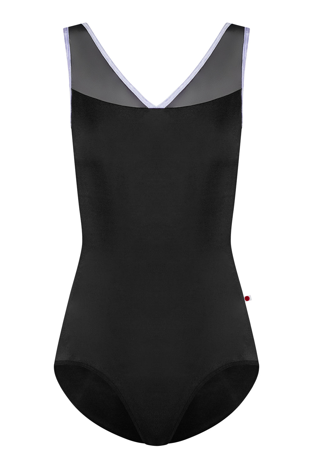 Masha leotard in N-Black body color with Mesh Black top color and CV-Black trim color