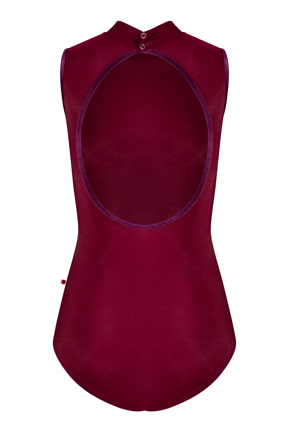Natasha leotard in N-Burgundy body color with V-Roxy trim color