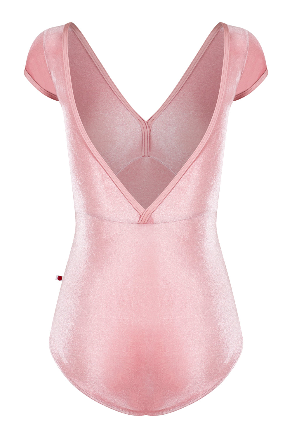 Alicia leotard in V-Dreamy body & top color with N-Antique Rose trim color and V-Dreamy cap sleeves