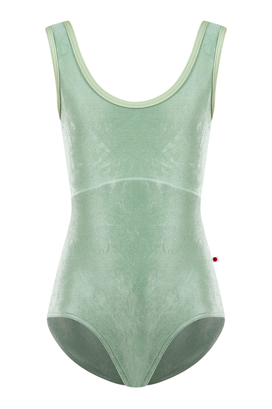 Kids Anna Duo leotard in V-Meadow body & top color with N-Ginko trim color