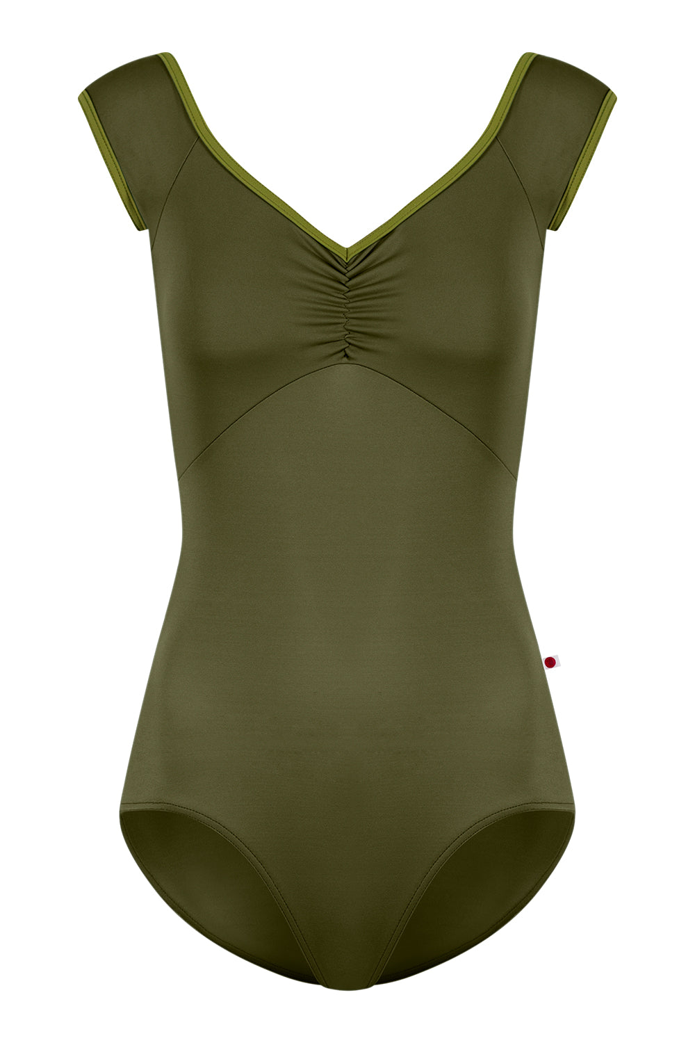 Elli leotard in T-Jungle body & top color color with T-Eden trim color