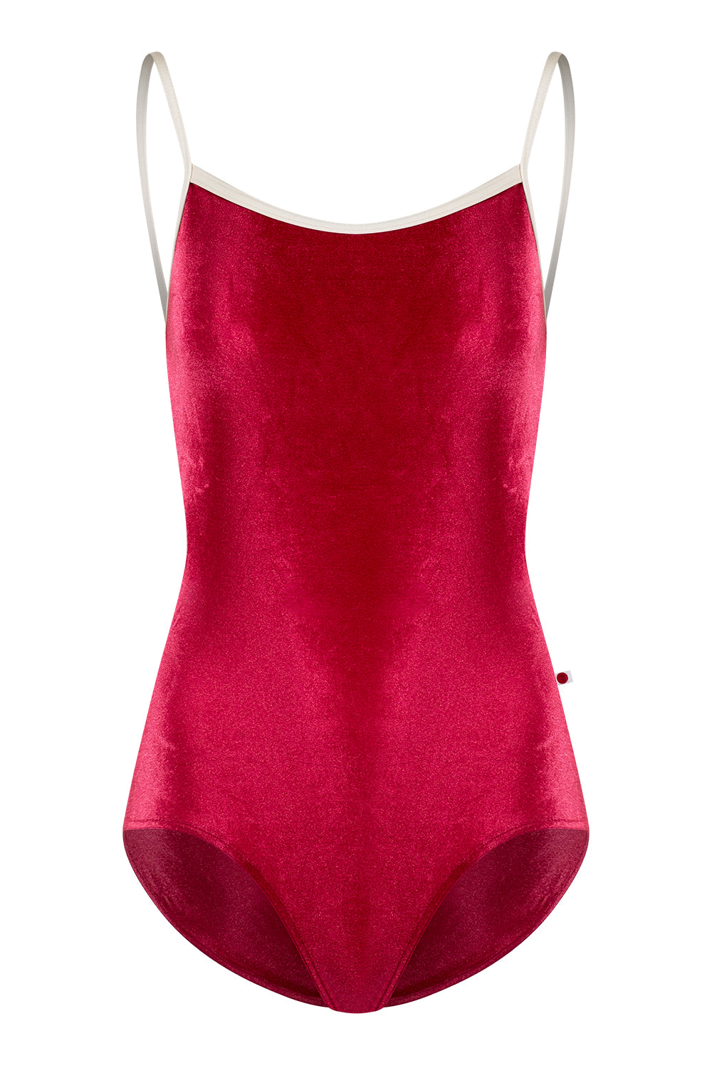 Kiki leotard in V-Cerise body color with N-Pearl trim color