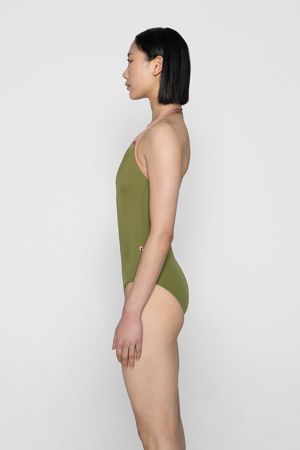 Lena leotard in T-Eden body color with N-Rosewood trim color