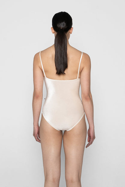 Marisa leotard in V-Buttermilk body & trim color