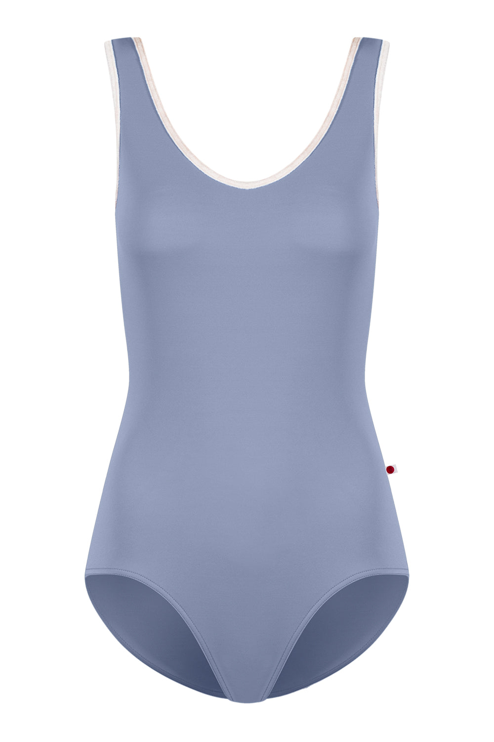 Veronique leotard in T-Paradise body color with Mesh Glacier top color and CV-Misty Rose trim color