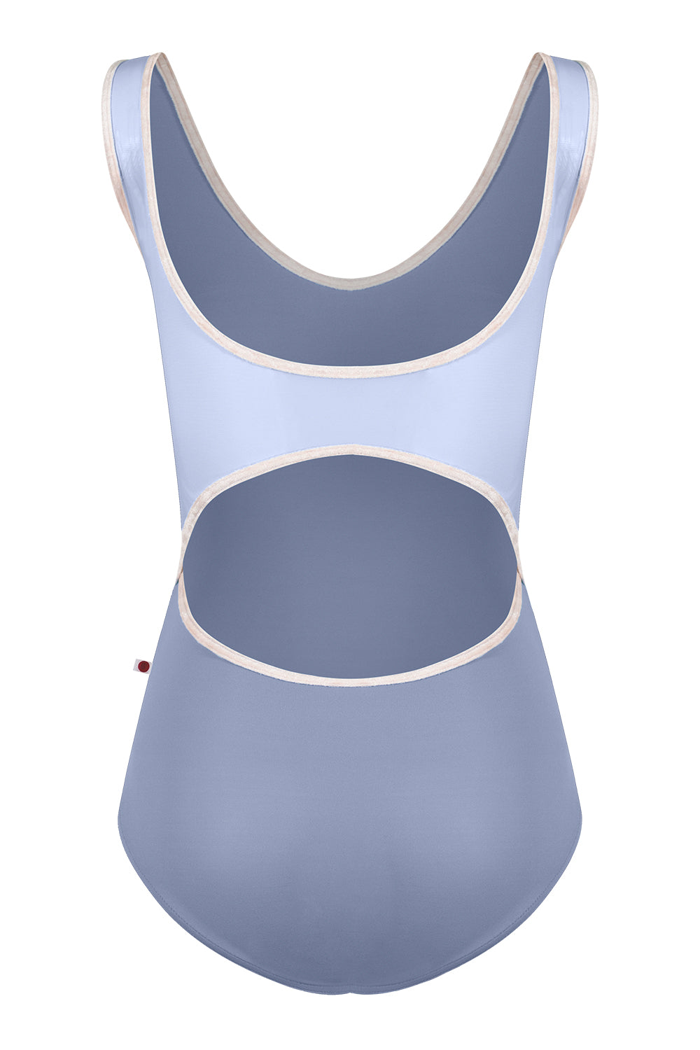 Veronique leotard in T-Paradise body color with Mesh Glacier top color and CV-Misty Rose trim color