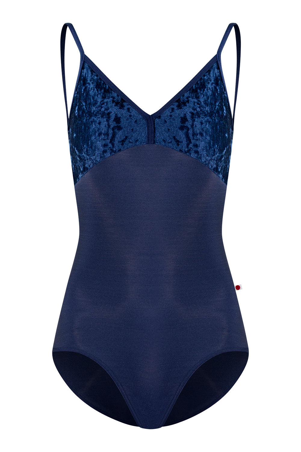 Daria leotard in N-Dark Blue body color with CV-Dark Blue top color and N-Dark Blue trim color
