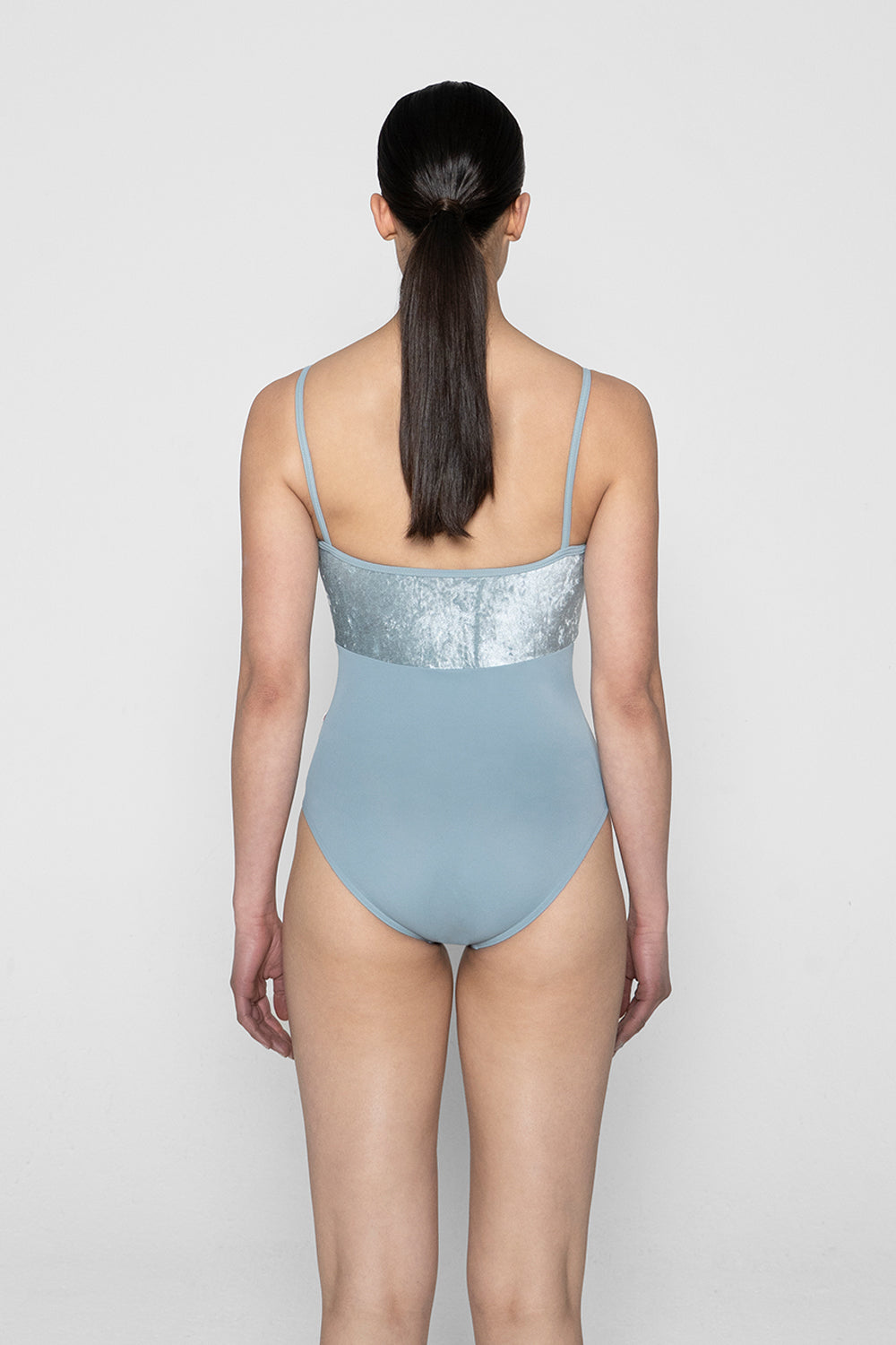 Denise leotard in T-Fog body color with CV-Ice top color and T-Fog trim color