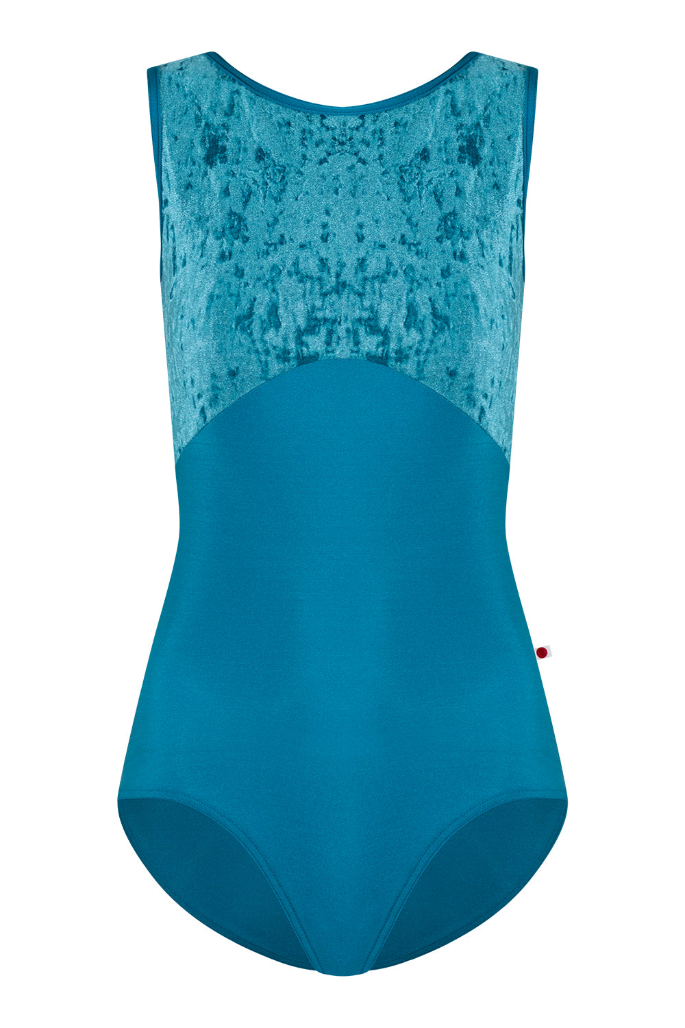 Sofiane leotard in N-Ottanio body & trim color with CV-Juniper top color