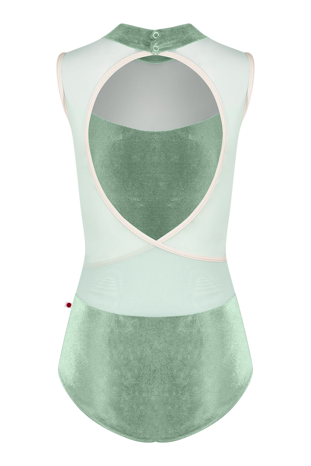 Camila leotard in V-Meadow body color with Mesh Whisper top color and N-Pearl trim color