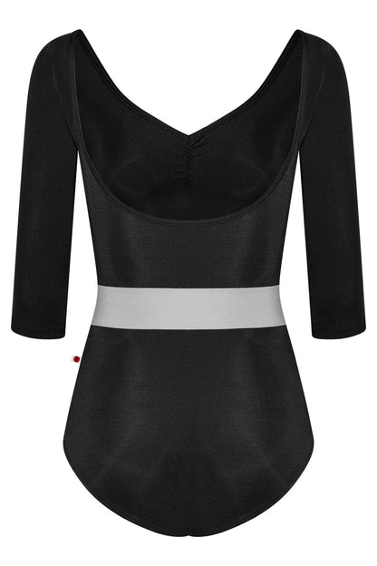 Lucy leotard in N-Black body color with N-Sterling middle band color