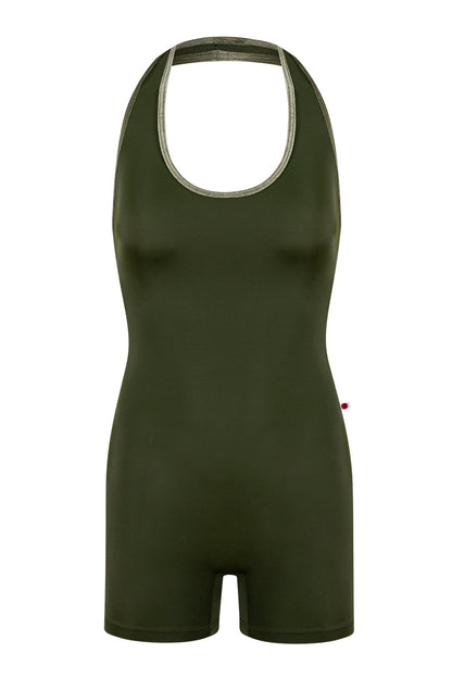 Jaione Semi-Unitard in T-Jungle body color with V-Safari trim color