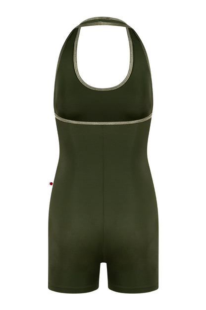 Jaione Semi-Unitard in T-Jungle body color with V-Safari trim color