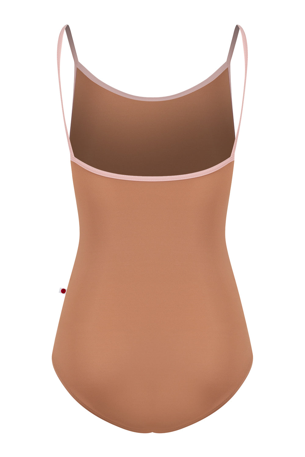Kathy leotard in T-Sepia body color, T-Petal trim color with Mesh Blush overlay